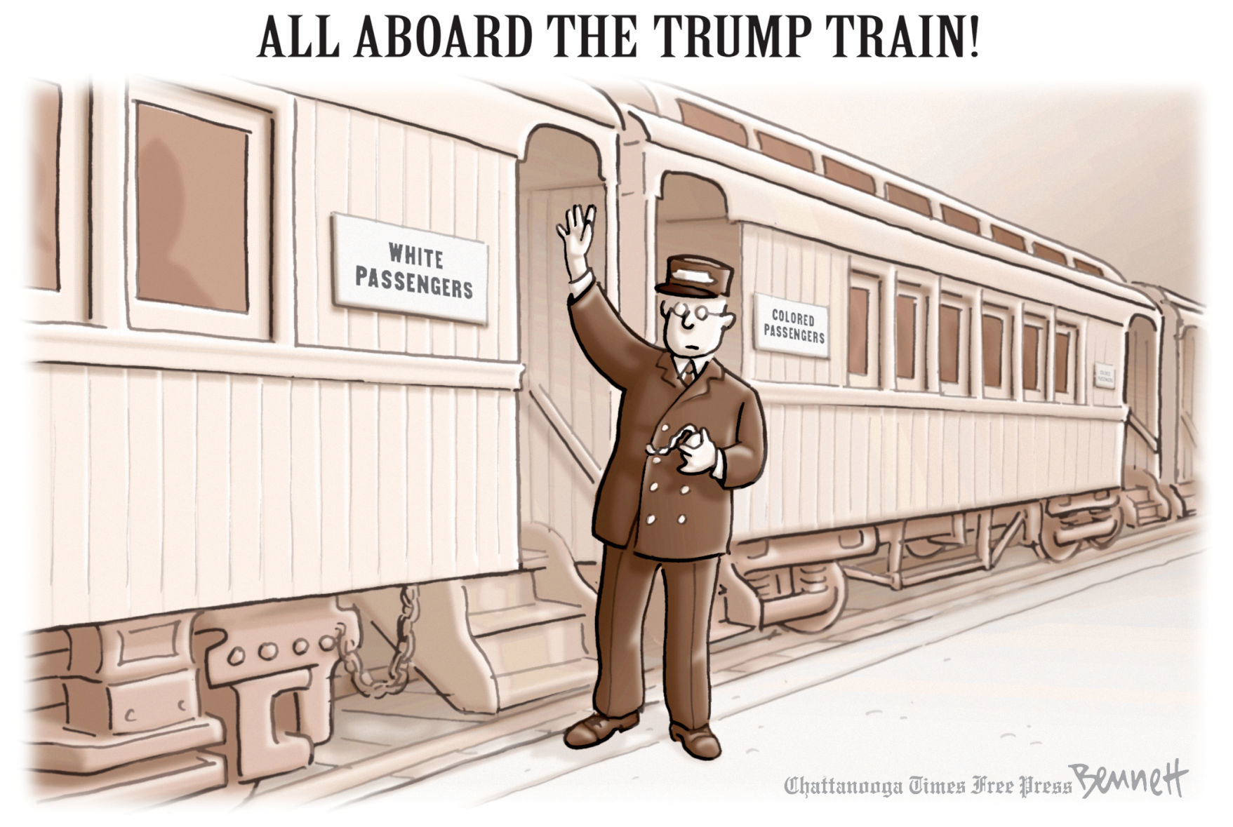 Bennett editorial cartoon